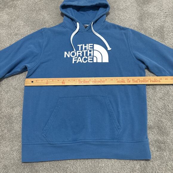 The North Face Men's Size Medium Blue Hoodie Pullover Sweatshirt - Picture 2 of 5